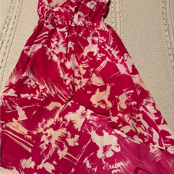 Angie Red and Cream Patterned Dress - Picture 8 of 8